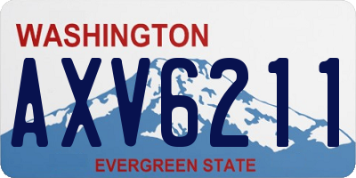 WA license plate AXV6211