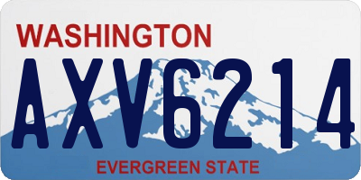 WA license plate AXV6214