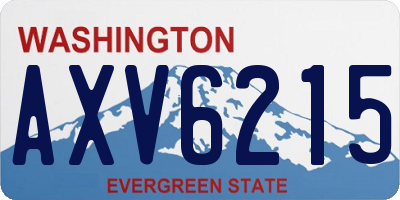 WA license plate AXV6215