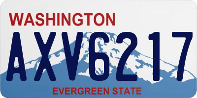 WA license plate AXV6217