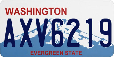 WA license plate AXV6219
