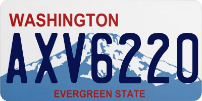 WA license plate AXV6220