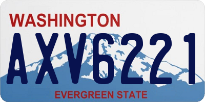 WA license plate AXV6221