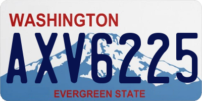 WA license plate AXV6225