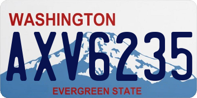 WA license plate AXV6235