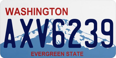 WA license plate AXV6239