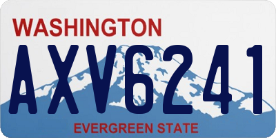WA license plate AXV6241