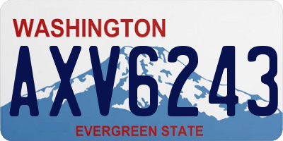 WA license plate AXV6243