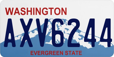 WA license plate AXV6244