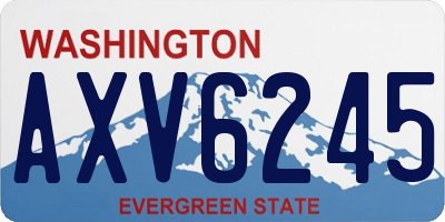 WA license plate AXV6245