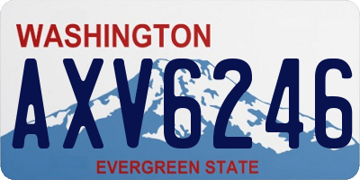 WA license plate AXV6246