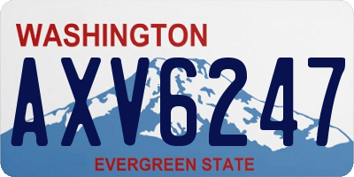 WA license plate AXV6247