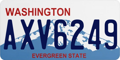 WA license plate AXV6249