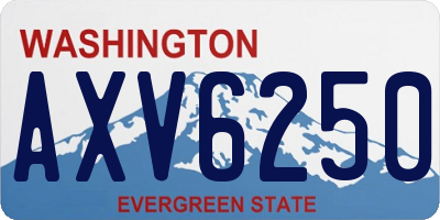 WA license plate AXV6250