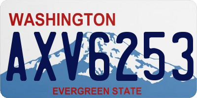 WA license plate AXV6253