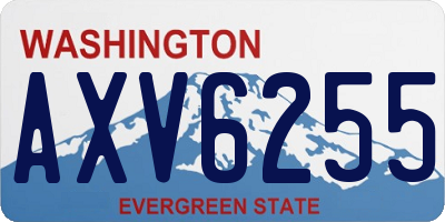 WA license plate AXV6255