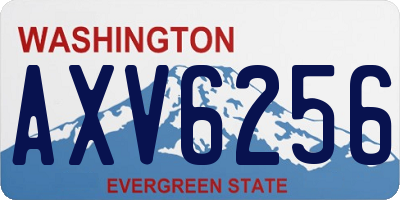WA license plate AXV6256