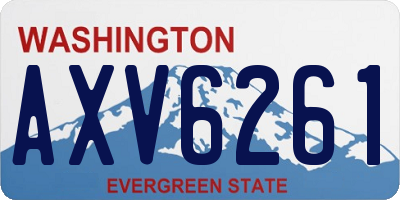 WA license plate AXV6261
