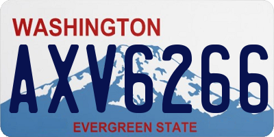 WA license plate AXV6266