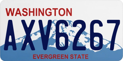 WA license plate AXV6267