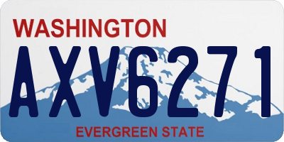 WA license plate AXV6271
