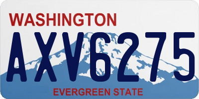 WA license plate AXV6275