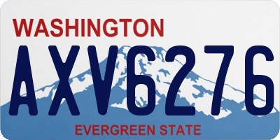 WA license plate AXV6276