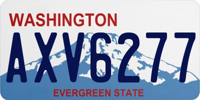 WA license plate AXV6277
