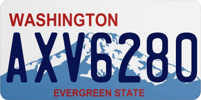 WA license plate AXV6280