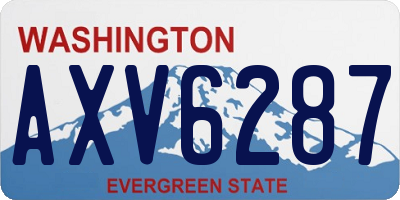 WA license plate AXV6287