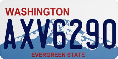 WA license plate AXV6290
