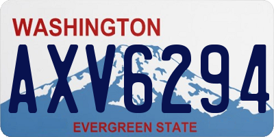 WA license plate AXV6294