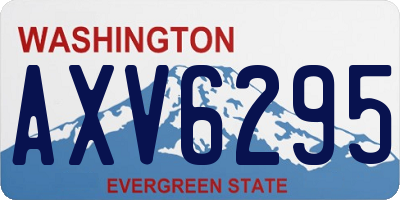 WA license plate AXV6295