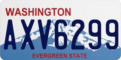 WA license plate AXV6299