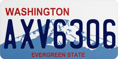 WA license plate AXV6306