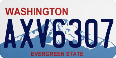 WA license plate AXV6307