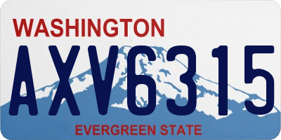 WA license plate AXV6315