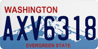 WA license plate AXV6318