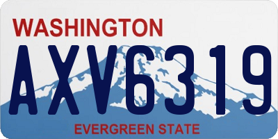 WA license plate AXV6319