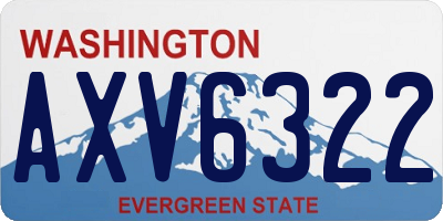 WA license plate AXV6322