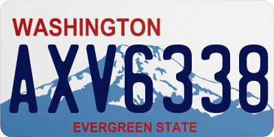 WA license plate AXV6338