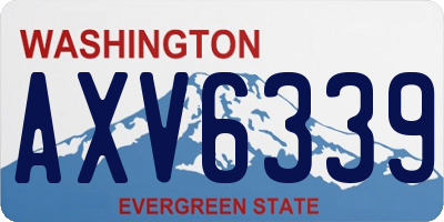 WA license plate AXV6339