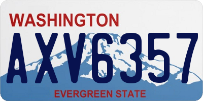 WA license plate AXV6357