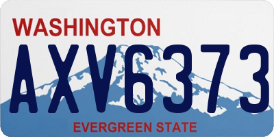 WA license plate AXV6373