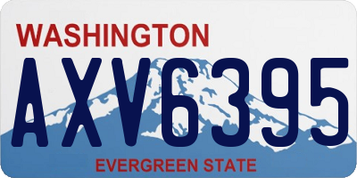 WA license plate AXV6395