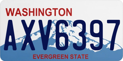 WA license plate AXV6397