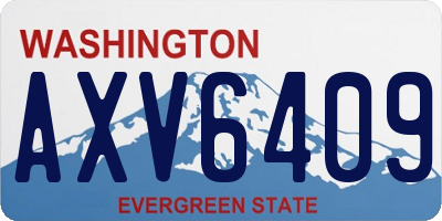 WA license plate AXV6409