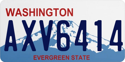 WA license plate AXV6414