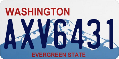 WA license plate AXV6431