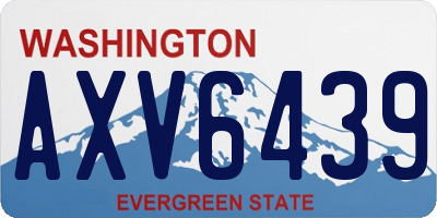 WA license plate AXV6439